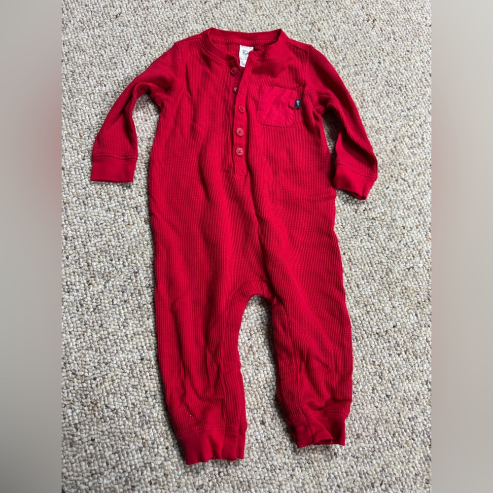 Pre owned Christmas and dinosaur onesie 12 month
